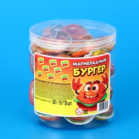 Chewing marmalade "Burger", 10 g-2