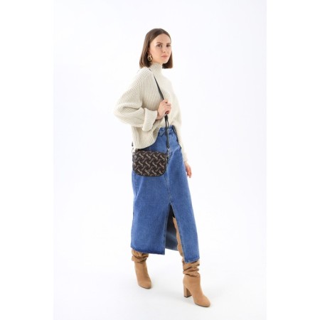 Bag-mixer on the David Jones valve, adjustable belt, brown color-3