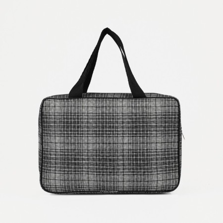 Cosmetic bag with lightning, black color-1