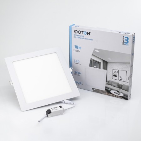 LED lamp built-in square "photon" CLI-18W4200K-S-1