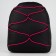 School backpack textile with lacing, black color