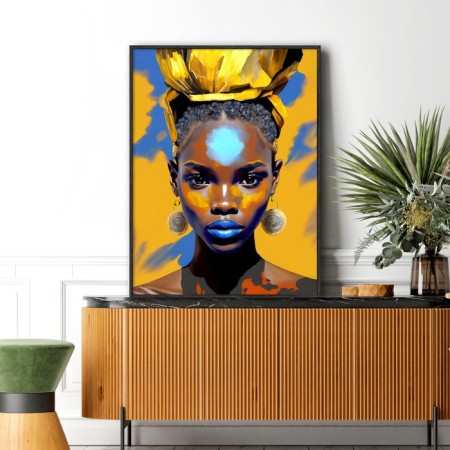 Reproduction of the painting "Ethno Art I", 58x78 cm, frame 20-010d-1