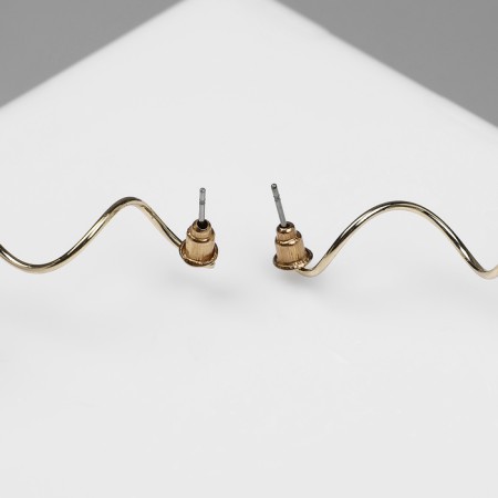 Earrings with pearls "bead" spiral, color gold-2