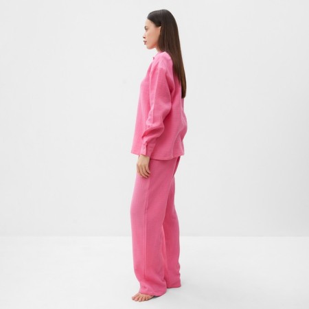 Female pajamas (shirt and trousers) KAFTAN "BASIC" size 40-42, pink color-3