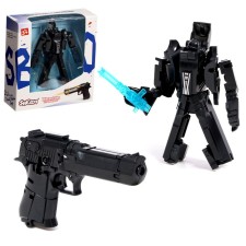 The Pistol robot is transformed, with metal elements