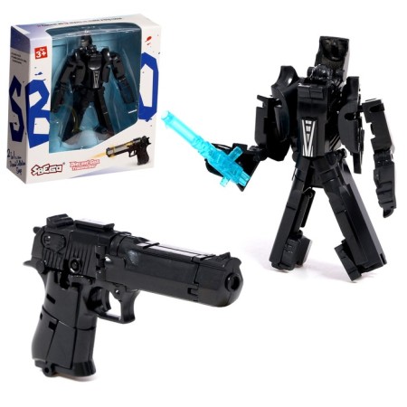 The Pistol robot is transformed, with metal elements