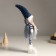 Interior doll "Angel in a gray-blue outfit, silver wings" 44 cm