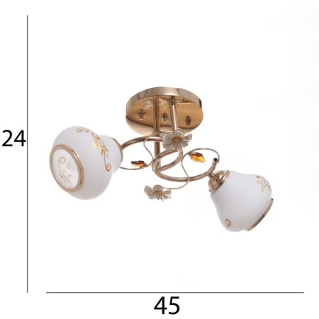 Ayon chandelier 2x40W E27 Gold Model: 2612380-4