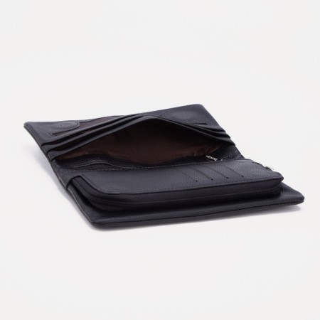Women's wallet on magnets, black color-3