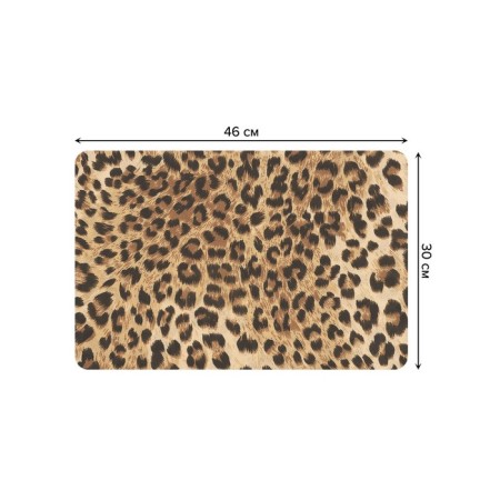 Set of napkins for setting the table "Leopard environment", rectangular, rounded edges, size 30x46 cm, 4 pcs-2