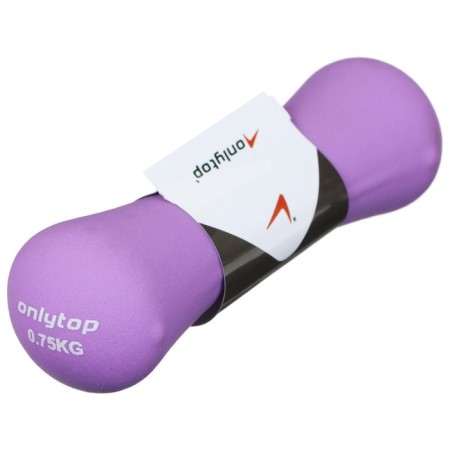 Neoprene dumbbell, 0.75 kg, purple color-1