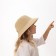 Hat for the girl Minaku "Bunny", Milk color, Rr. 52