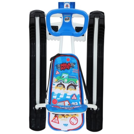 Snow-champion "Timka Sport 4-1", TS4-1/BG, with a back and a seat belt, white/blue color-6