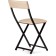 Stool on a metal frame Elevis metal/eco -leather, black/beige 38.5x52.5x77.5 cm