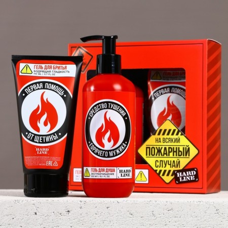 Set "for any fire case", shower gel, 300 ml and shaving gel, 110 ml-1