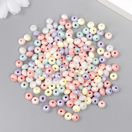 Beads for creativity Plastic "Crystal ring with faces" Pearls 20g 0.4x0.6x0.6 cm 78771