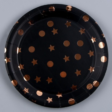 Paper plate "Pink Stars", in a set of 6 pcs.