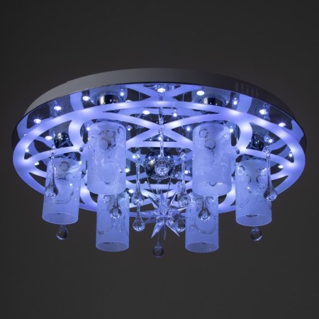 Люстра 5251/6+1 6х40Вт Е14+1х35Вт MR11 ПДУ LED 55х55х19см-2