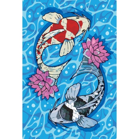Diamond mosaic with full filling on the canvas "Karpa", 20 x 30 cm-1