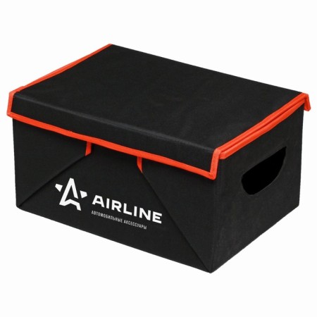 Organizer with a lid in the trunk, folding, 46x19x32 cm, 28 l, black/orange-1