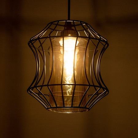 Lamp Bayerlux "Alauser" E27 40W Black 19x19x22-122 cm-3