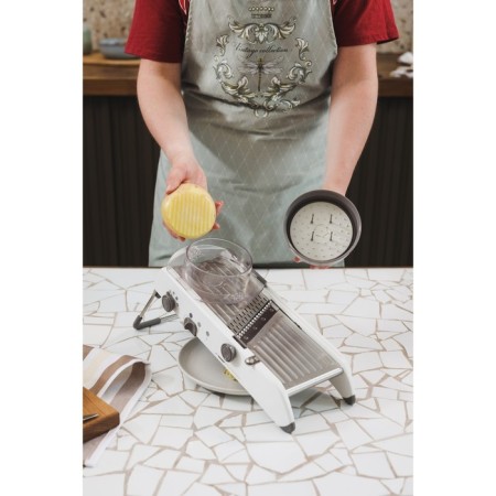 Magistro stormy vegetable engine, with a controlled cutting angle, stainless steel, 35 × 15 × 14 cm, white color-12