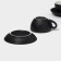 Keramic Tea Magistro Matt Black, 4 items: a cup 210 ml, 2 pcs, a saucer d = 14 cm, 2 pcs
