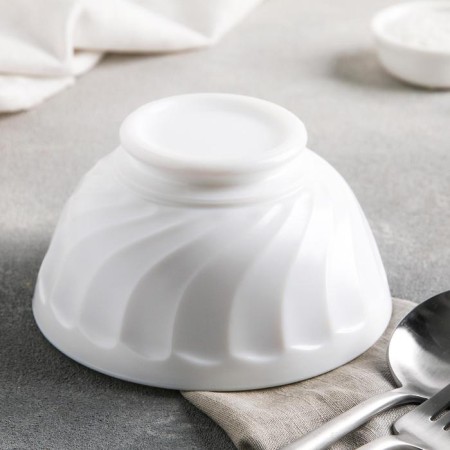 Glass -ceramic bowl Trianon, 460 ml, d = 13 cm, white color-1