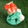 Garden figure "Frog on the mushroom" 21x18x20cm