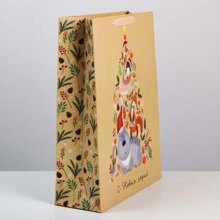 Laminated vertical "Friendly Round dance", L 31 x 40 x 11.5 cm, New Year-1