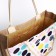 Shoper without fasteners, beige color/multi -colored