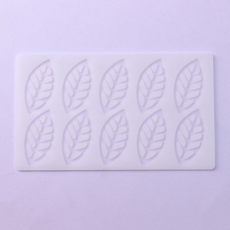 Chocolate form “Cherry Leaves”, silicone, 10 cells, 23 × 13 × 0.3 cm, the color is transparent-2