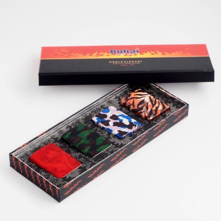 A set of gasoline lighters "Camouflage", 4 pcs, 23.5 x 2.5 x 9.5 cm, mix-7