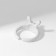 Ring "Montstrik" Hare with a bow, white, dimensionless color