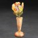 Souvenir VAZ "Rostock" with violets, 5 flowers, selenite