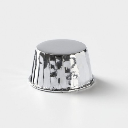 Baking uniform round the silver shares, d = 6.5 cm, silver color-2