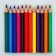 Colored pencils in a tube, 12 colors, trihedral, wheelbarrows