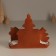 Polystone candlestick for 1 candle "Chapel from gingerbreads" 15x11.5x12.5 cm