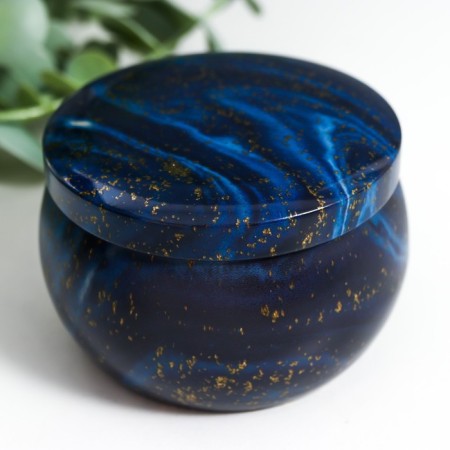 Casket Metal Round "Colored Marble with Golden Cracks" MIX 5x7x7 cm-5