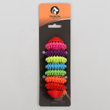 Chewing toy Super -resistant "gears", 7 rings, 14 cm,-3