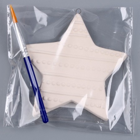 Christmas tree decoration for coloring "Star", with a suspension-6