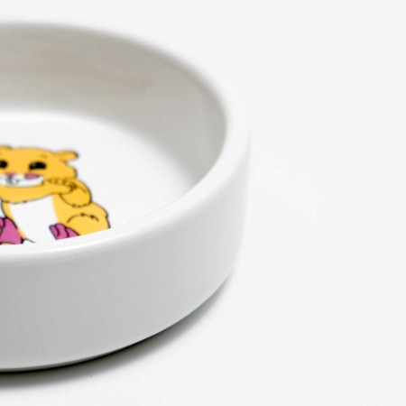 Ceramic bowl for rodents "hamster" 80 ml 8.5 x 3 cm-3