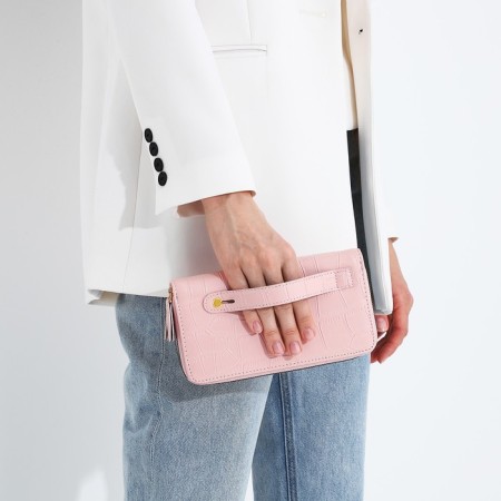 Women's wallet on lightning, pink color-5