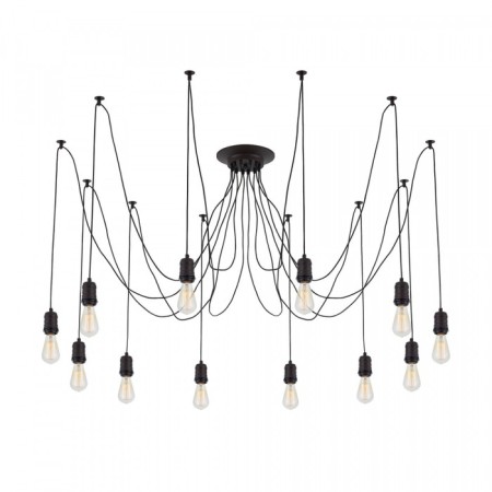 Suspended Citilux "Edison" CL451122, 12X75W, E27, Black Color-4