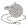 Set: Nipple - Orthodontic dummy with a holder, Little Princess, with a cap, from 6 months, pink/silver, rhinestones