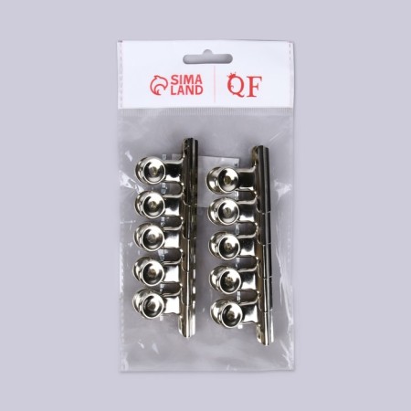Clamps for nail extension, 3.8 cm, 10 pcs, silver color-3
