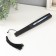 Fan plastic, textiles h = 27 cm "howling wolf" blue-black, with a brush