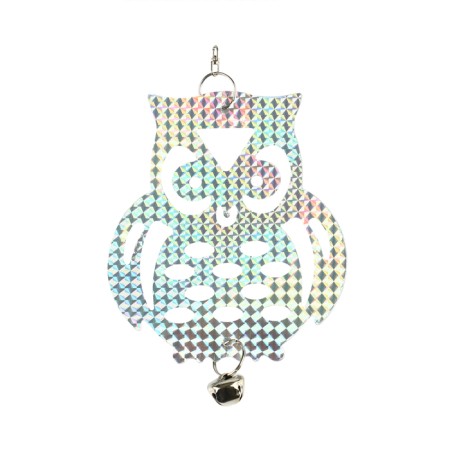 Bird replacement, reflective, “three owls with a bell”, Greengo-1