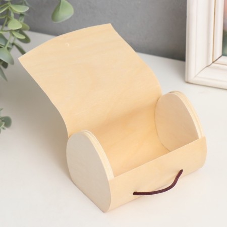 Casket wood under painting dome "Thin sheet" 10x7x7 cm-2