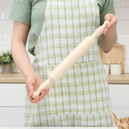 Rockbrush with handles of a share, 44 cm, birch